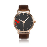 Montre dorée Coquelicots